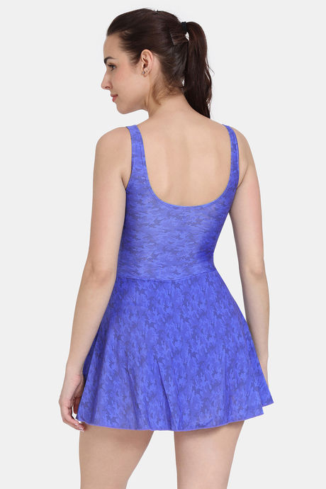 Zelocity Padded Slip-On Swimdress - Amparo Blue — image 3